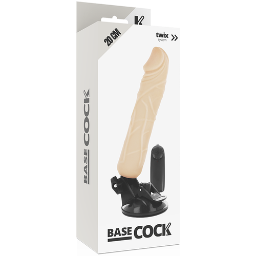 VIBRADOR REALISTICO 20 X 4 CM BASECOCK - CONTROL REMOTO NATURAL