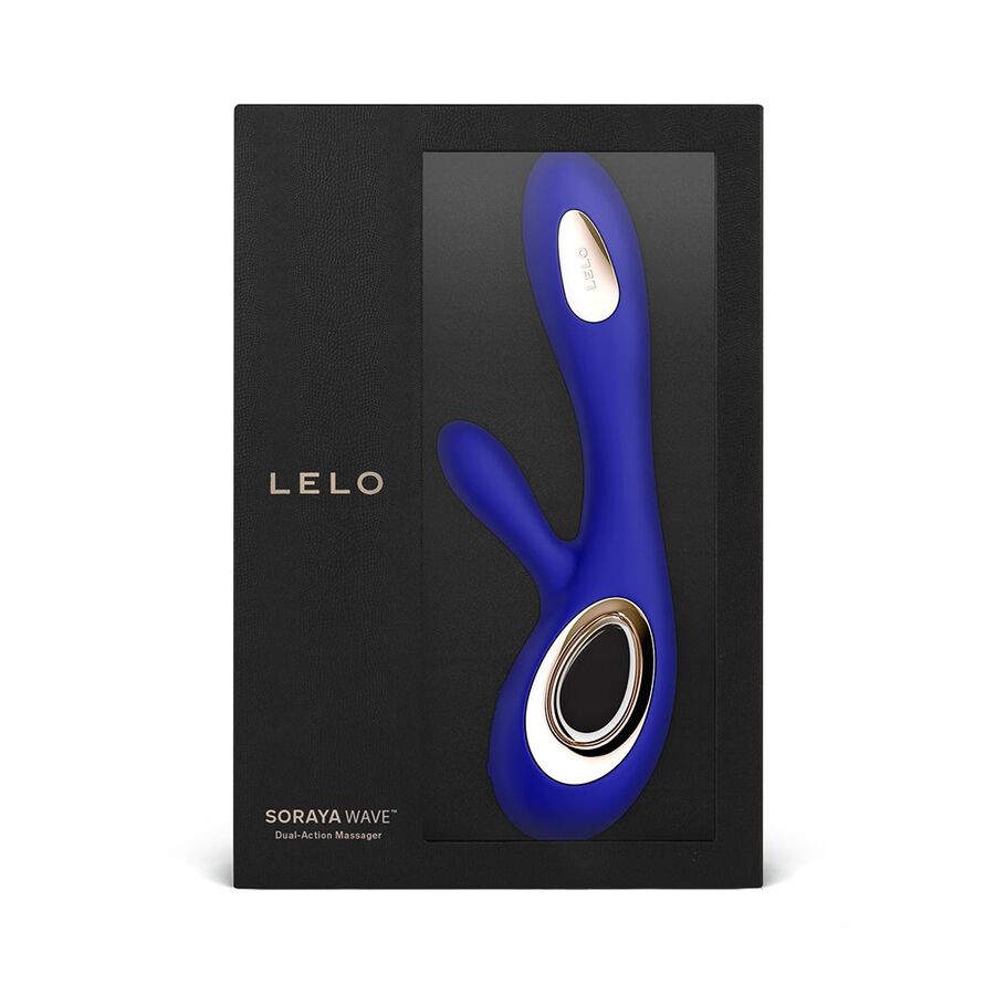 SORAYA WAVE VIBRADOR RABBIT DE LUJO MIDNIGHT AZUL RECARGABLE USB LELO