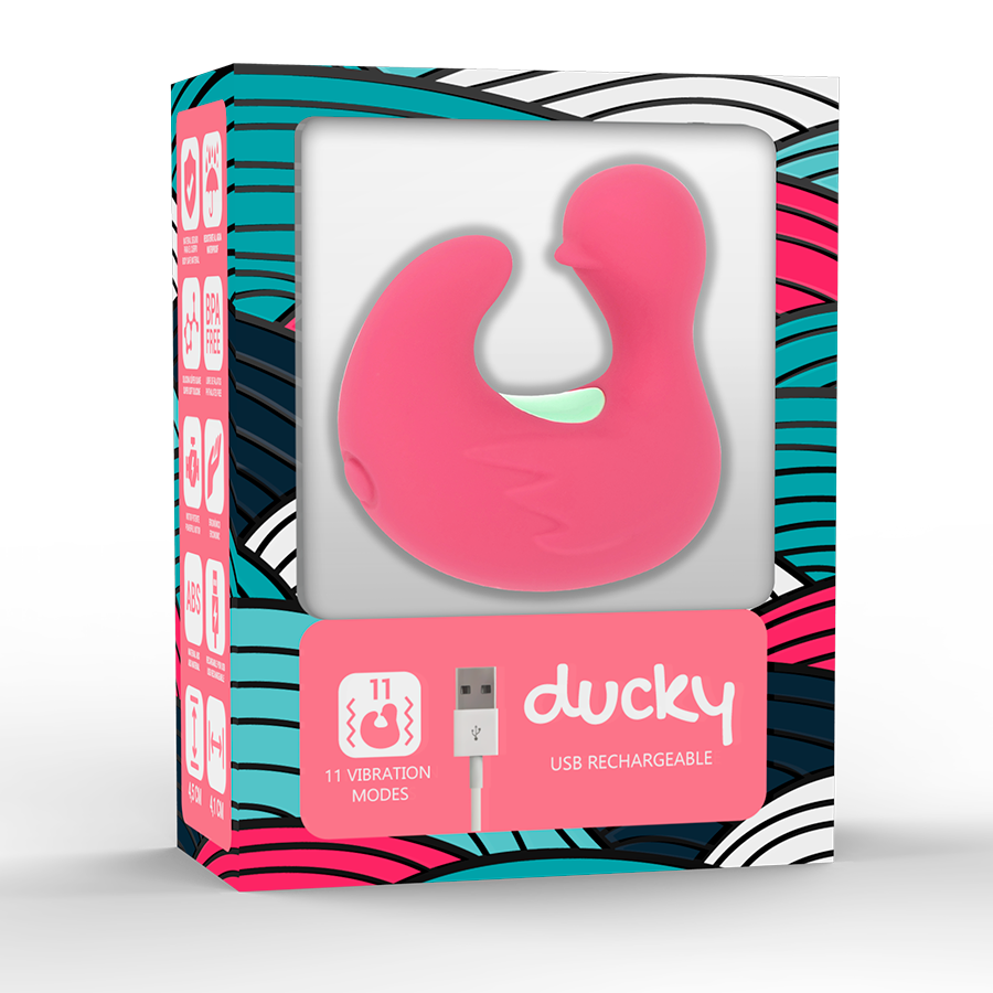 PATO VIBRADOR PARA DEDO DE SILICONA RECARGABLE DUCKYMANIA