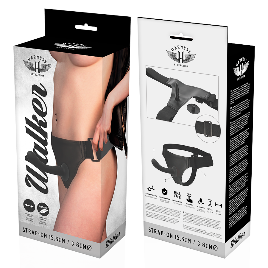 HARNESS ATTRACTION - ARNÉS SILICONA WALKER G-SPOT 15.5 CM -O- 3.8 CM