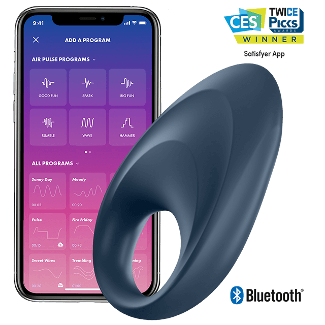 MIGHTY ONE ANILLO VIBRADOR CON APP RECARGABLE USB SATISFYER