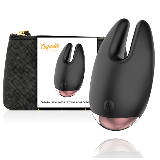 MASAJEADOR ESTIMULADOR DE CLITORIS COQUETTE CHIC DESIRE -  NEGRO / GOLD