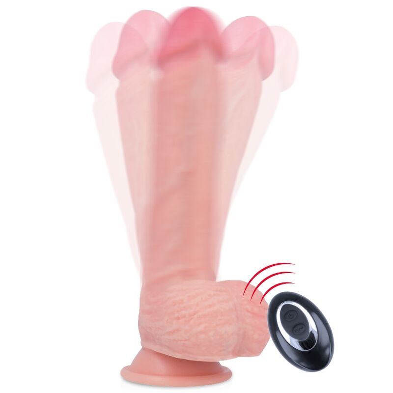 VIBRADOR REALISTICO 20.5 CM -O- 4.62 CM ROCKARMY - APACHE CONTROL REMOTO LIQUID SILICONE