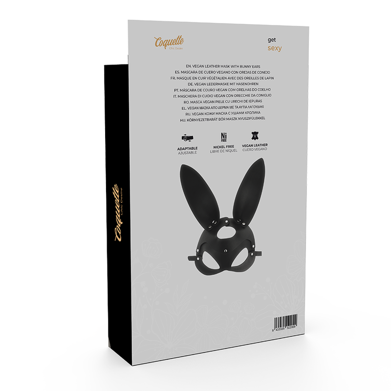 MASCARA COQUETTE CHIC DESIRE - CUERO VEGANO CON OREJAS DE CONEJO