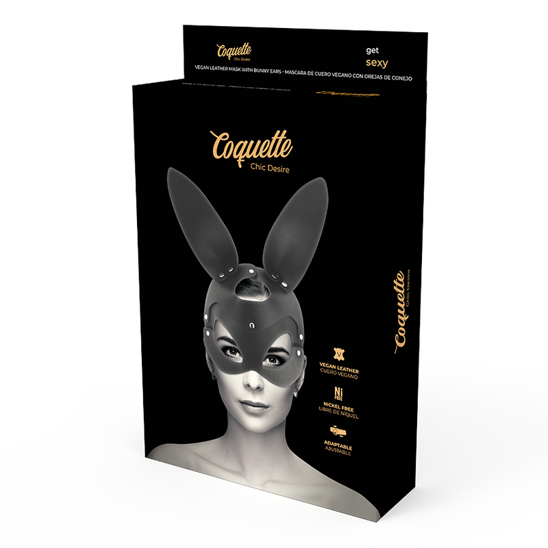 MASCARA COQUETTE CHIC DESIRE - CUERO VEGANO CON OREJAS DE CONEJO