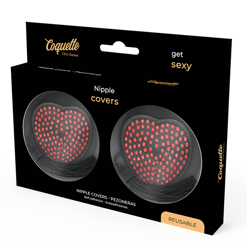 CUBRE PEZONES COQUETTE CHIC DESIRE - ROJO / NEGRO