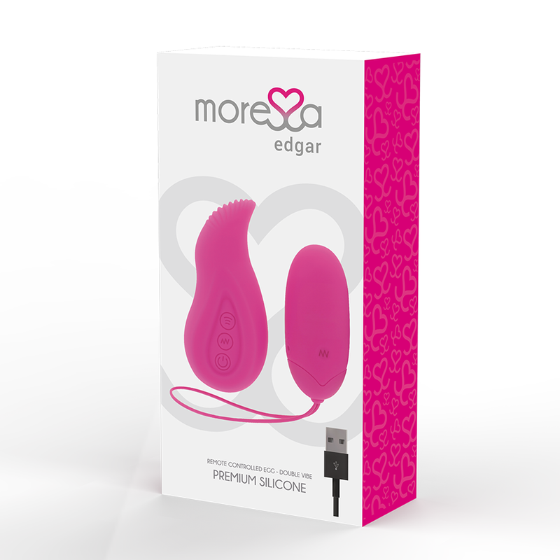 HUEVO VIBRADOR MORESSA - EDGAR SET DUO REMOTO Y MANDO CON VIBRACIÓN INCORPORADA PREMIUM SILICONE CONTROL REMOTO