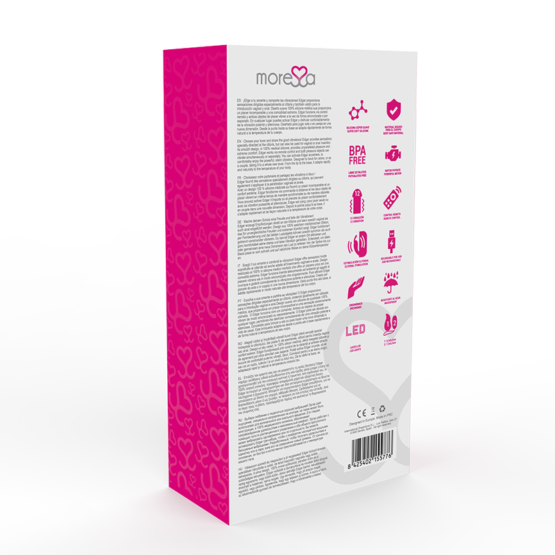 HUEVO VIBRADOR MORESSA - EDGAR SET DUO REMOTO Y MANDO CON VIBRACIÓN INCORPORADA PREMIUM SILICONE CONTROL REMOTO