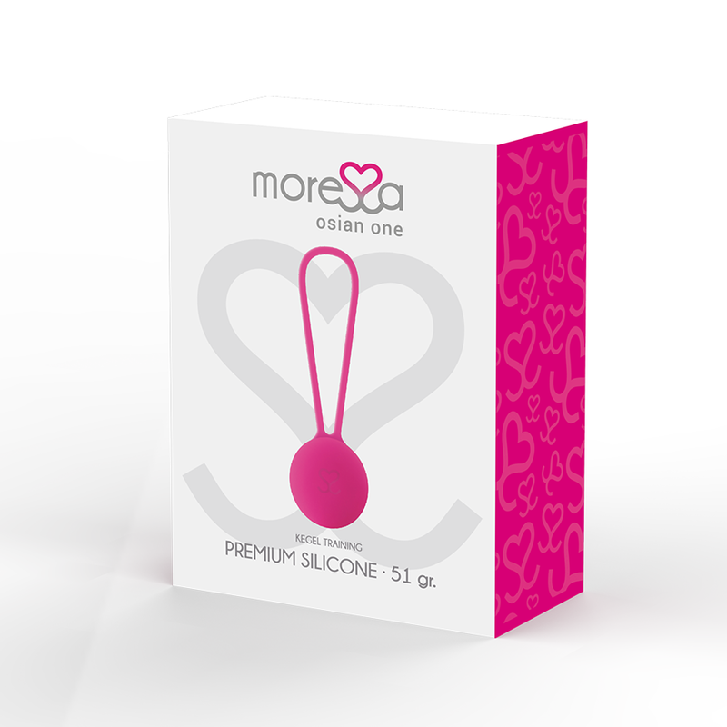 BOLAS KEGEL 51 GRAMOS MORESSA - OSIAN ONE ENTRENAMIENTO SUELO PELVICO PREMIUM SILICONA ROSA