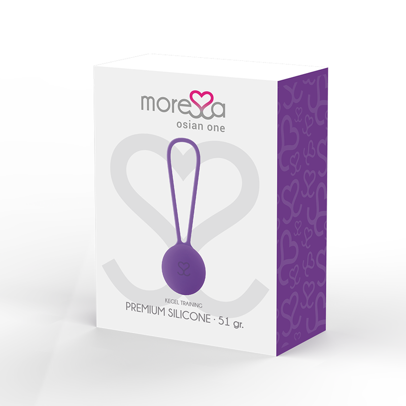 BOLAS KEGEL 51 GRAMOS MORESSA - OSIAN ONE ENTRENAMIENTO SUELO PELVICO PREMIUM SILICONA LILA