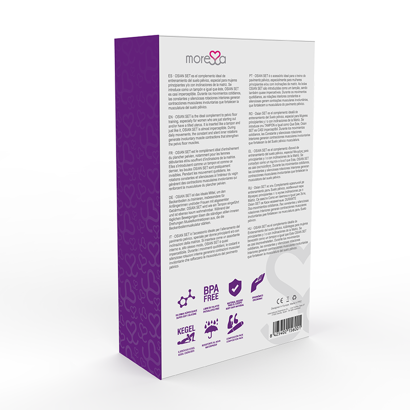 BOLAS KEGEL MORESSA - OSIAN SET 51 GR + 101 GR + 85 GR PREMIUM SILICONA LILA