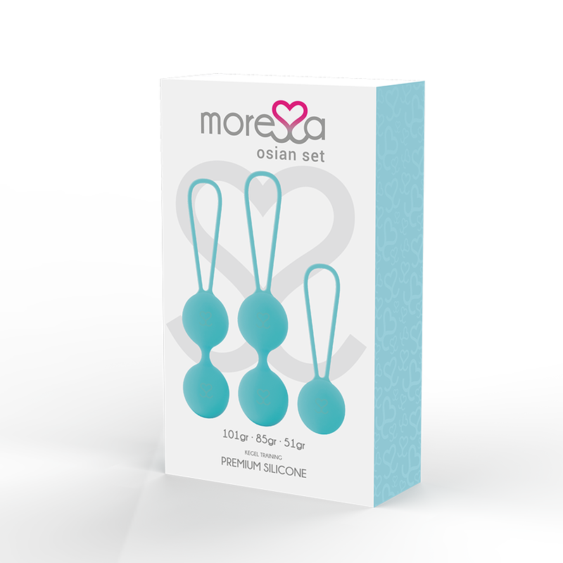 BOLAS KEGEL MORESSA - OSIAN SET 51 GR + 101 GR + 85 GR PREMIUM SILICONA TURQUESA