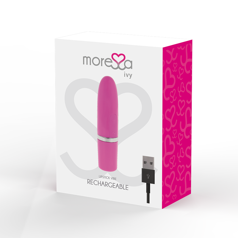BALA VIBRADORA MORESSA - IVY MASAJEADOR SIMULADOR LABIAL DE VIAJE ROSA