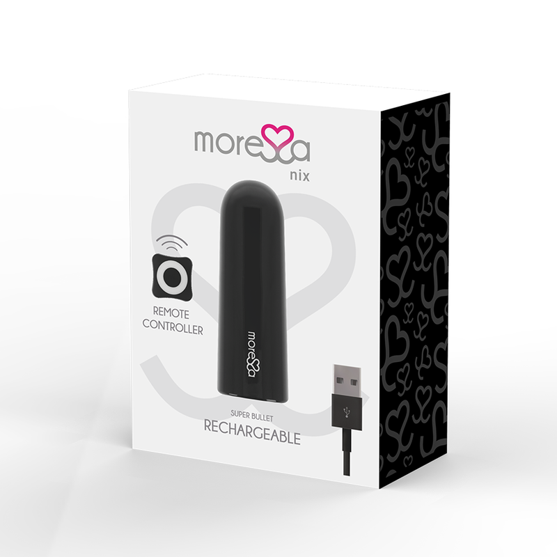BALA VIBRADORA MORESSA - NIX POTENTE MULTI JUEGOS CONTROL REMOTO NEGRO