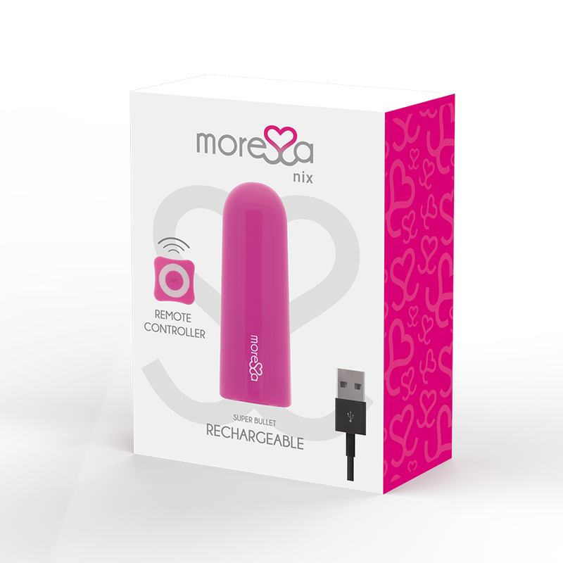 BALA VIBRADORA MORESSA - NIX POTENTE MULTI JUEGOS CONTROL REMOTO ROSA