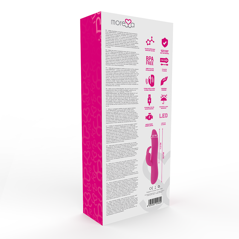 MORESSA - MOLLY IMPULSOR UP&DOWN Y POTENTE VIBRACIÓN PREMIUM SILICONE RECARGABLE