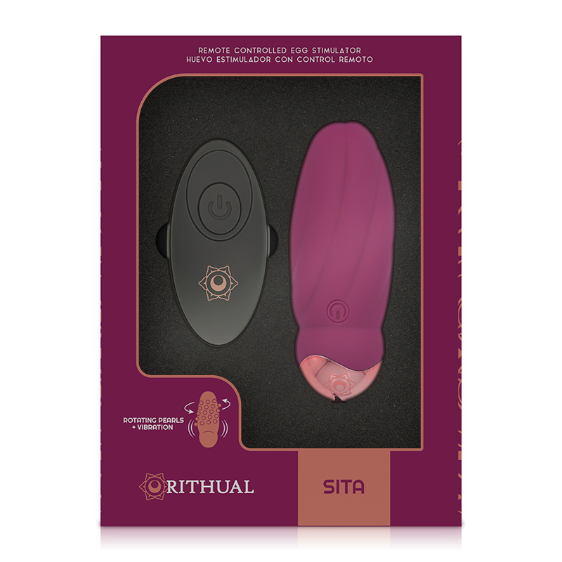 HUEVO VIBRADOR RITHUAL - SITA CONTROL REMOTO ROTACIÓN DE PERLAS + VIBRACIÓN