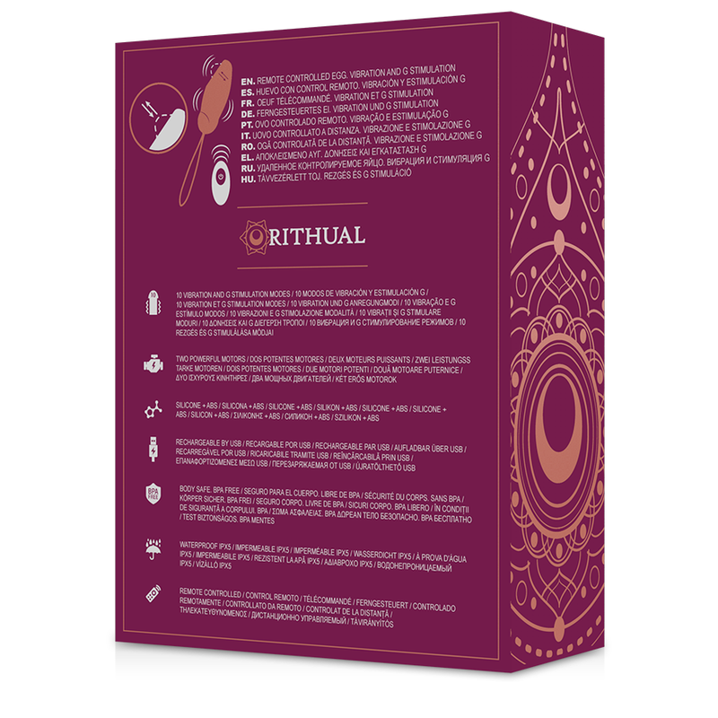 RITHUAL - PRIYA HUEVO VIBRADOR G-SPOT + TAPPING CON CONTROL REMOTO RECARGABLE USB
