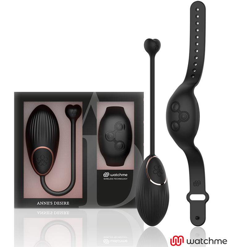 HUEVO VIBRADOR ANNE'S DESIRE - CONTROL REMOTO TECNOLOGÍA WATCHME NEGRO