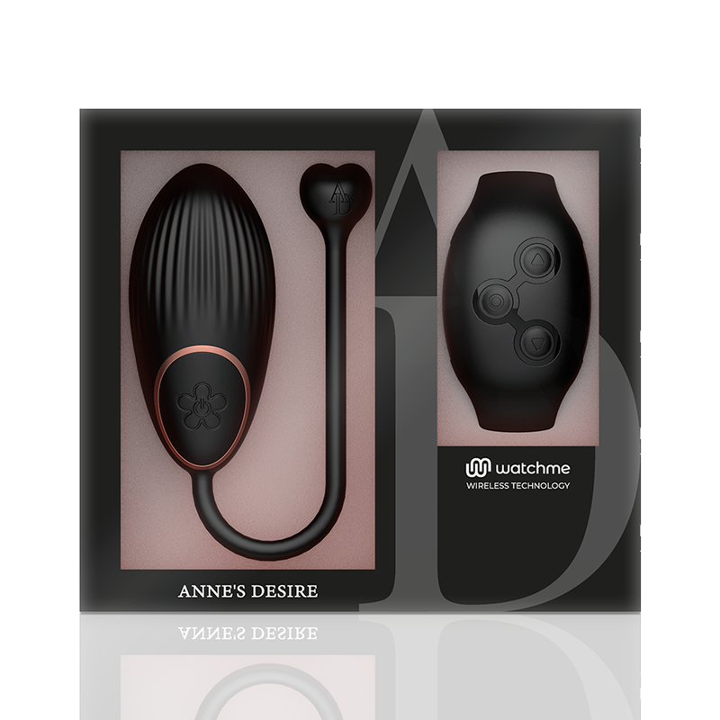 HUEVO VIBRADOR ANNE'S DESIRE - CONTROL REMOTO TECNOLOGÍA WATCHME NEGRO