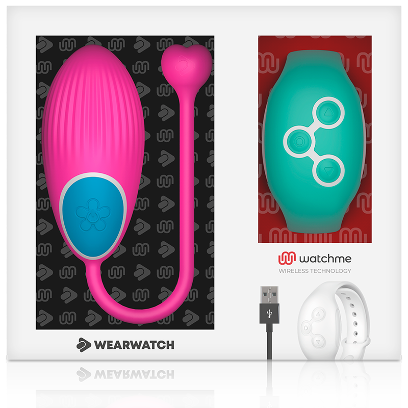 HUEVO VIBRADOR WEARWATCH - CONTROL REMOTO TECHNOLOGY WATCHME FUCSIA / AGUA MARINA
