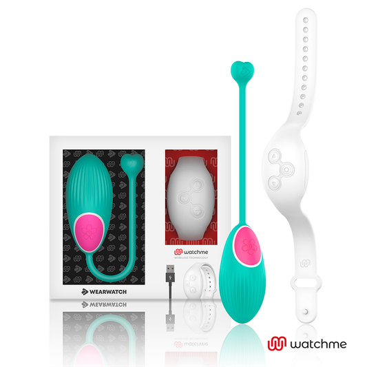 HUEVO VIBRADOR WEARWATCH - CONTROL REMOTO TECHNOLOGY WATCHME AGUA MARINA / NÍVEO