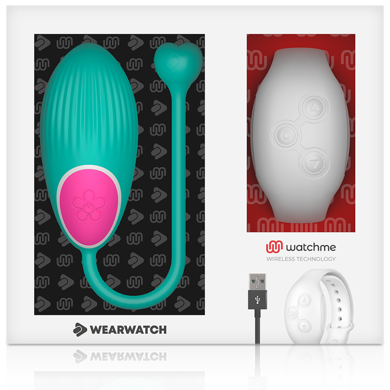 HUEVO VIBRADOR WEARWATCH - CONTROL REMOTO TECHNOLOGY WATCHME AGUA MARINA / NÍVEO