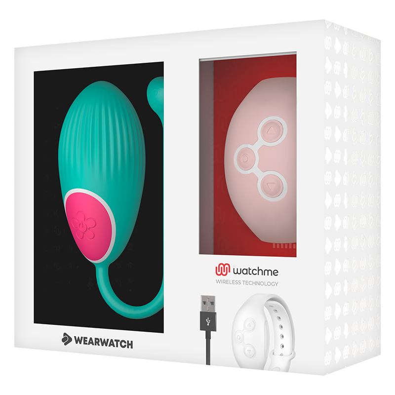 HUEVO VIBRADOR WEARWATCH - CONTROL REMOTO TECHNOLOGY WATCHME AGUA MARINA / ROSA