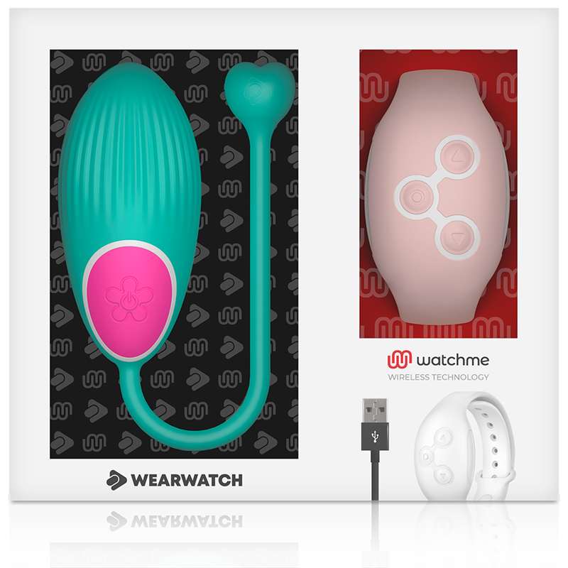HUEVO VIBRADOR WEARWATCH - CONTROL REMOTO TECHNOLOGY WATCHME AGUA MARINA / ROSA