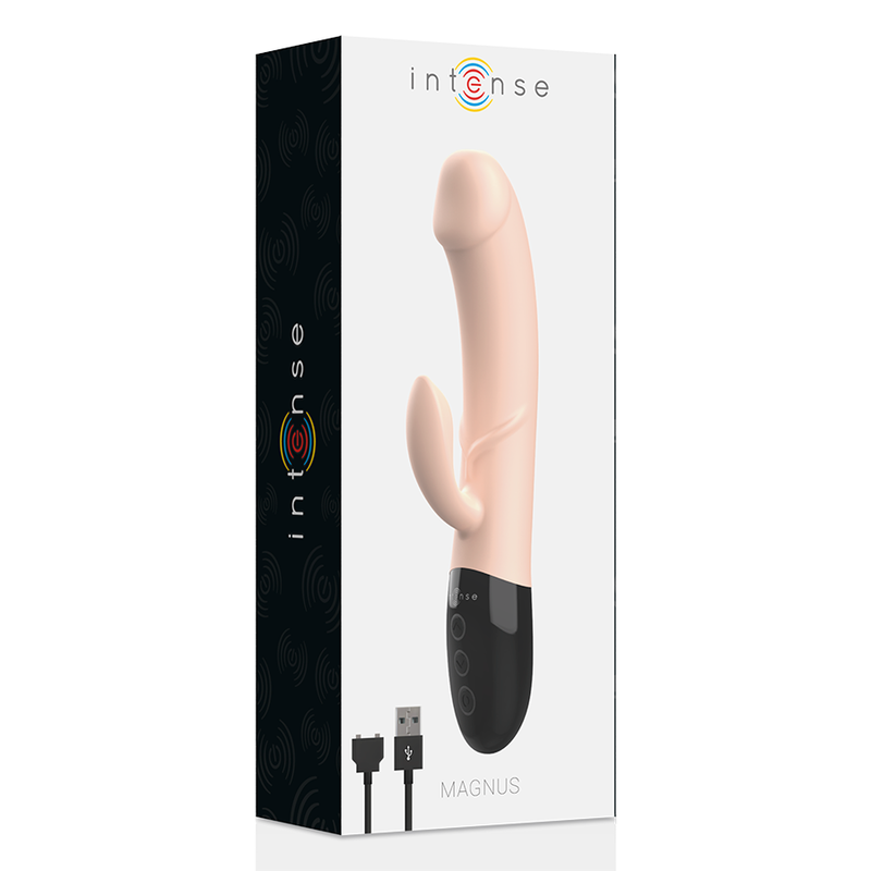 VIBRADOR REALISTICO RABBIT INTENSE - MAGNUS RECARGABLE DUAL NATURAL