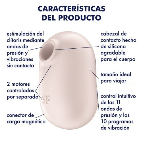 PRO TO GO 2 DOBLE VIOLETA ESTIMULADOR Y VIBRADOR ONDAS DE PRESIÓN SATISFYER