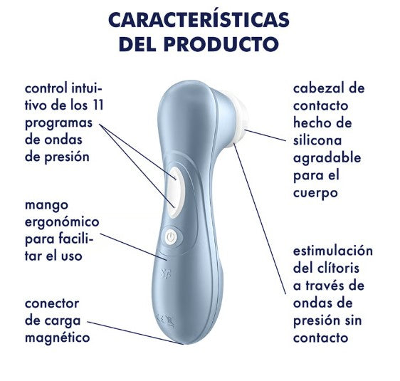 PRO 2 ESTIMULADOR Y VIBRADOR ONDAS DE PRESIÓN SATISFYER VIOLETA