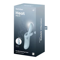 SATISFYER - HEAT FLEX 4 VIBRADOR EFECTO CALOR 12 VIBRACIONES AZUL