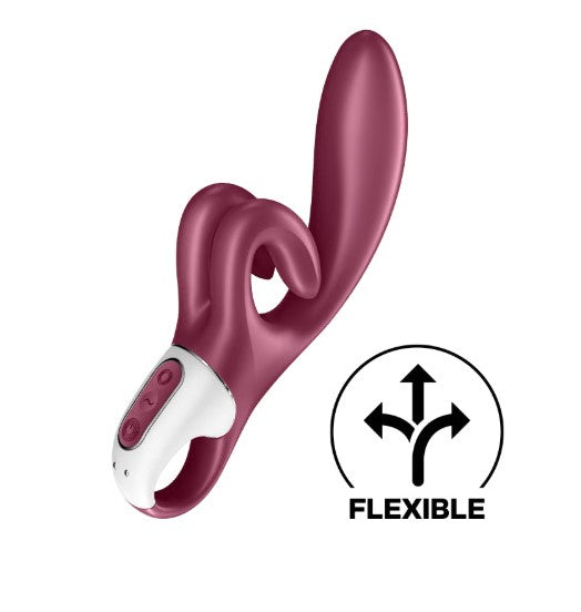 TOUCH ME VIBRADOR RABBIT FLEXIBLE ROJO RECARGABLE USB SATISFYER