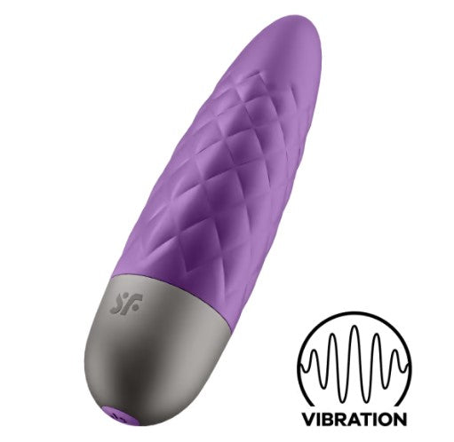 ULTRA POWER BULLET 5 BALA VIBRADORA VIOLETA RECARGABLE USB SATISFYER