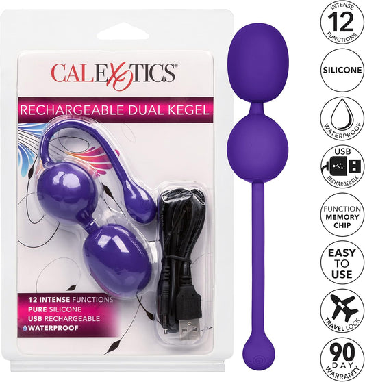 CALEXOTICS - BOLAS VIBRADORAS DUAL KEGEL RECARGABLES LILA