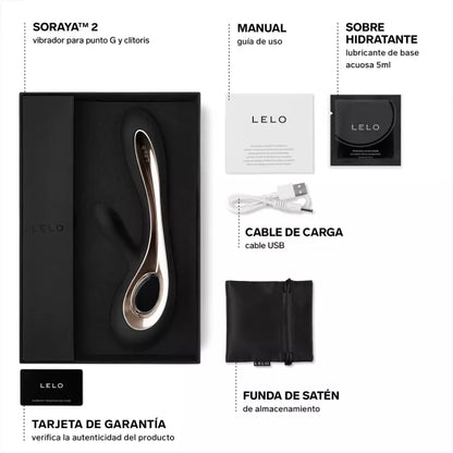 SORAYA 2 VIBRADOR RABBIT DE LUJO NEGRO