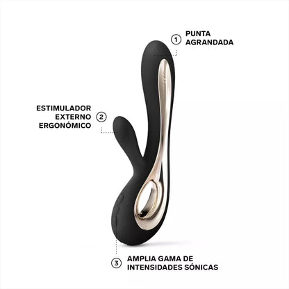 SORAYA 2 VIBRADOR RABBIT DE LUJO NEGRO