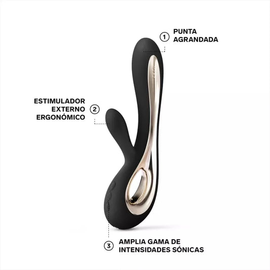 SORAYA 2 VIBRADOR RABBIT DE LUJO NEGRO