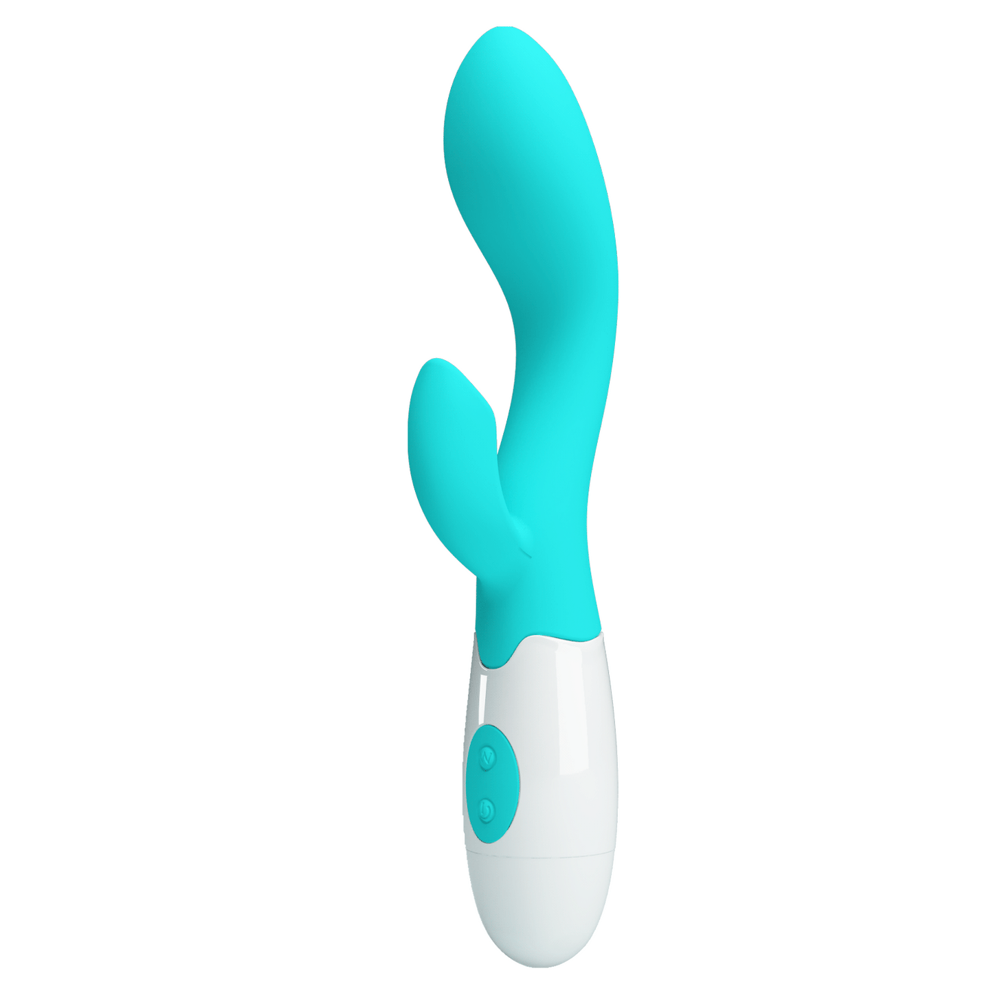 BRIGHTY VIBRADOR RABBIT CLÁSICO VERDE AGUA CON 2 BATERÍAS AAA