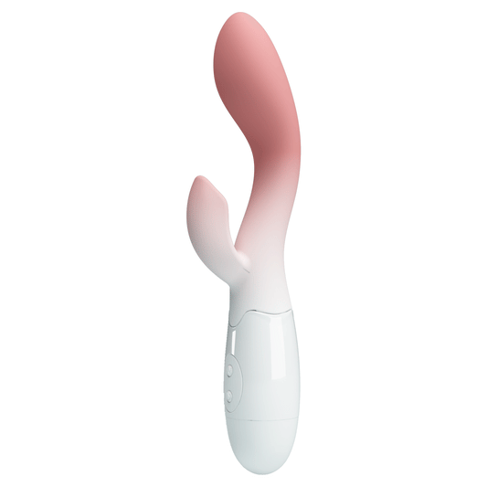 BRIGHTY VIBRADOR RABBIT 30 VIBRACIONES ROSA CON BATERÍAS AAA