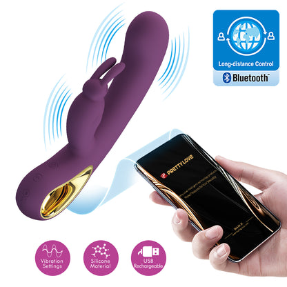 PRETTY LOVE - LIAM VIBRADOR RABBIT CON APP MORADO