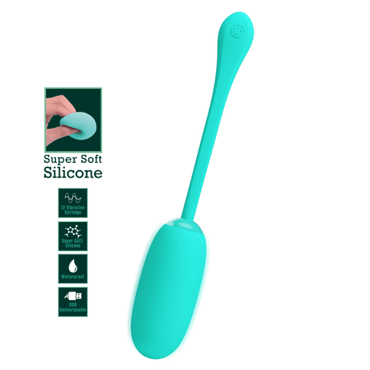 HUEVO VIBRADOR PRETTY LOVE - JULIUS IMPERMEBLE & RECARGABLE VERDE AGUA