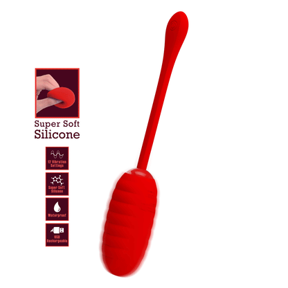 HUEVO VIBRADOR PRETTY LOVE - KIRK RECARGABLE ROJO