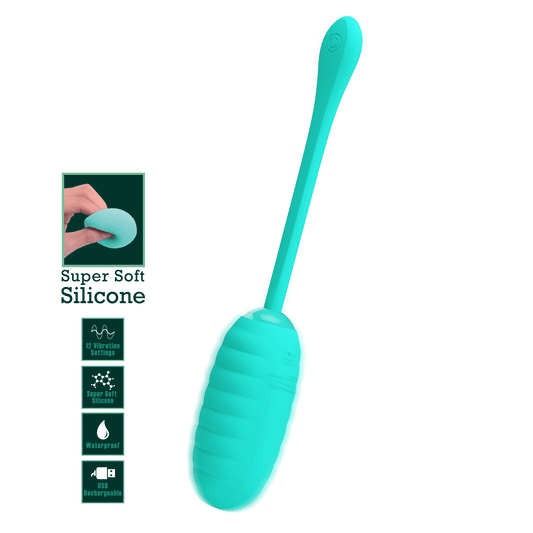 HUEVO VIBRADOR PRETTY LOVE - KIRK RECARGABLE VERDE AGUA
