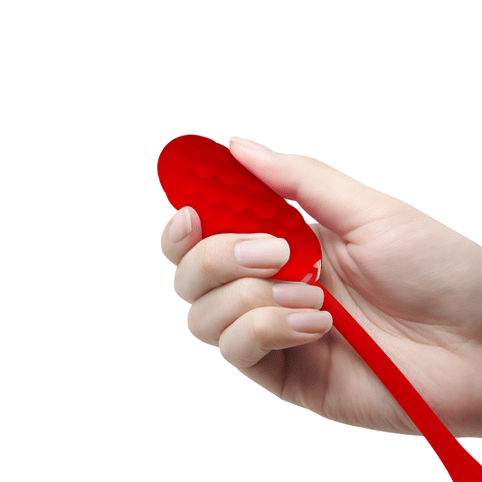 HUEVO VIBRADOR PRETTY LOVE - CON TEXTURA MARINA RECARGABLE ROJO