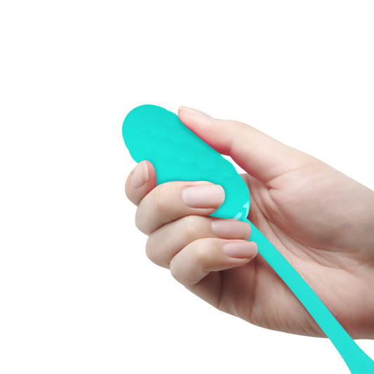 HUEVO VIBRADOR PRETTY LOVE - CON TEXTURA MARINA RECARGABLE VERDE AGUA
