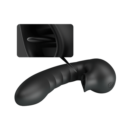 HOBGOBLIN VIBRADOR PARA DEDO  12 VIBRACIONES + ESTIMULADOR CLÍTORIS NEGRO