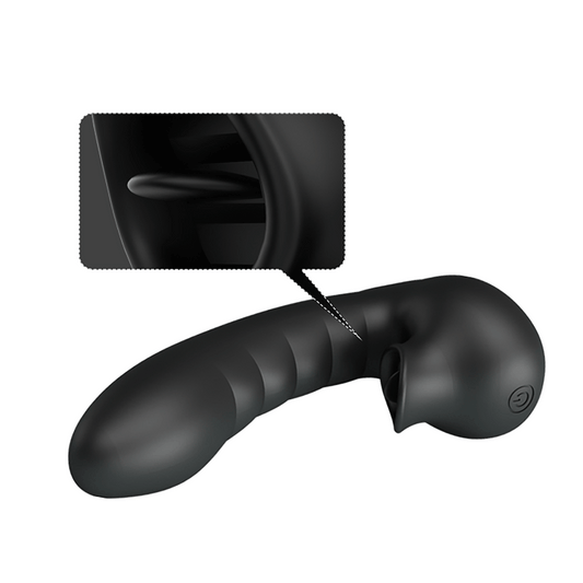 HOBGOBLIN VIBRADOR PARA DEDO  12 VIBRACIONES + ESTIMULADOR CLÍTORIS NEGRO