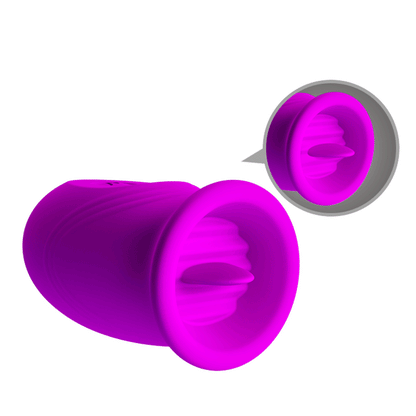 HUEVO VIBRADOR PRETTY LOVE - DAISY DUAL RECARGABLE MORADO CON LENGUA